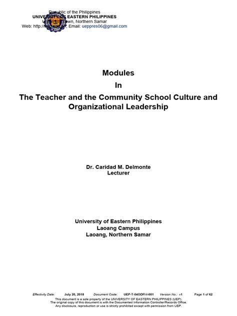 Module in The Teacher and the Community chapter 2 .